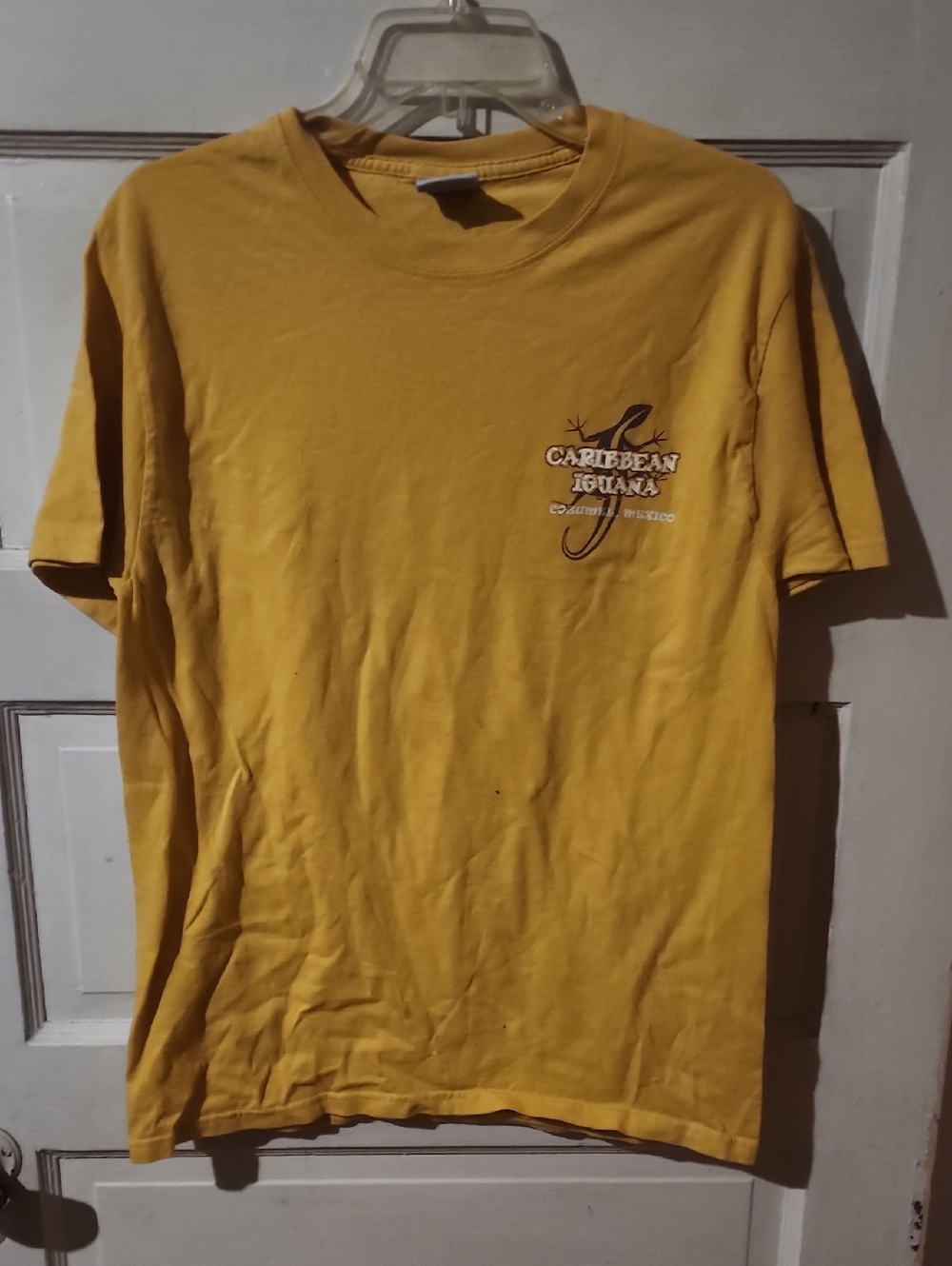 Mare Blue Short Sleeve Yellow Conzumel Mexico T-Shirt Medium